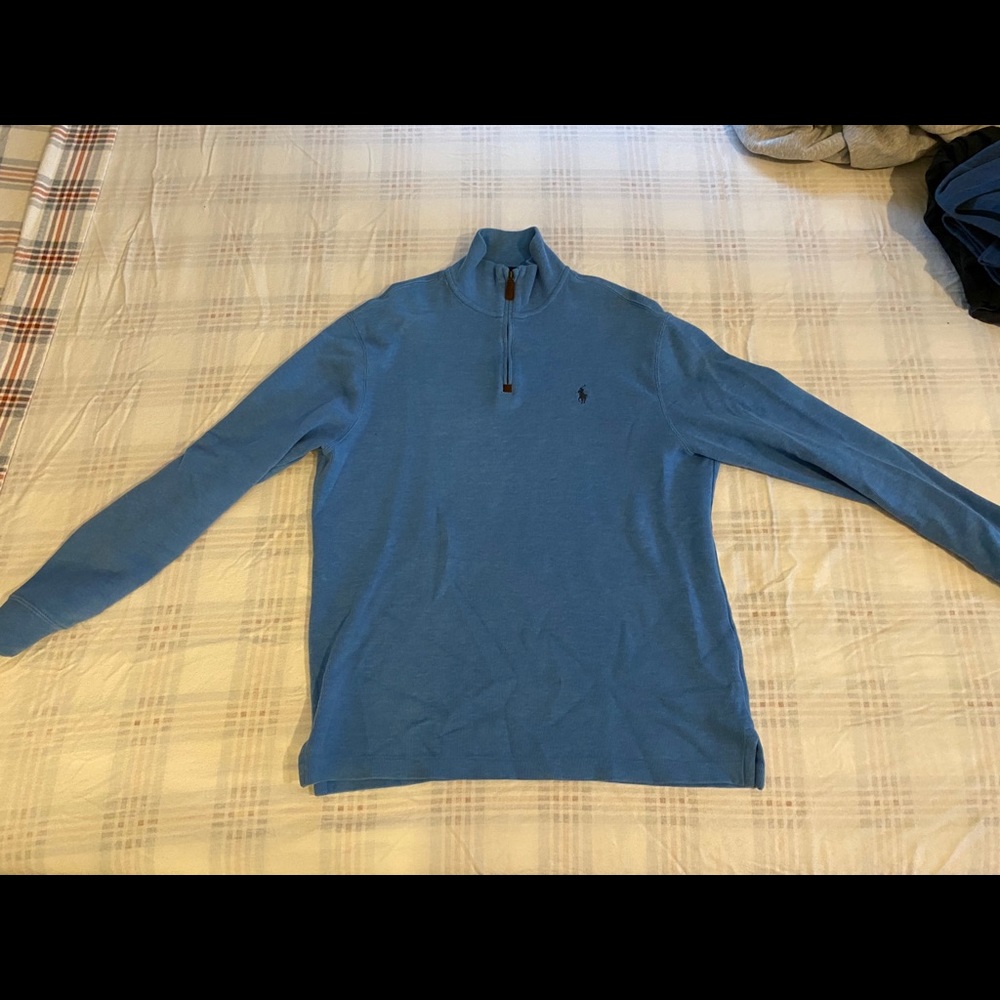 Blue Polo Quarter Zip